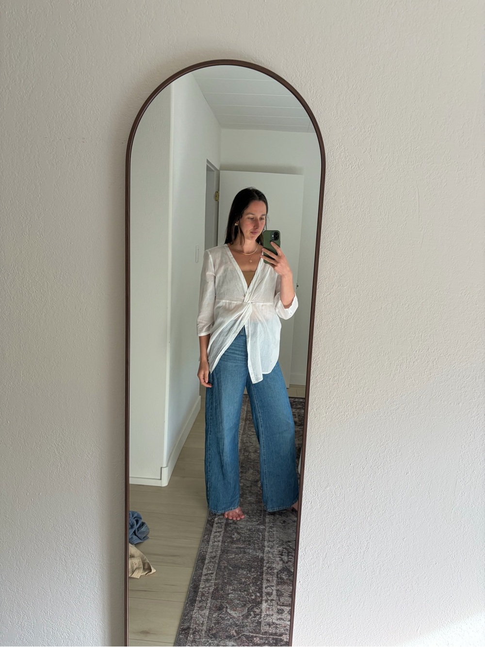 Ricki's White Twist-Front V-Neck Blouse